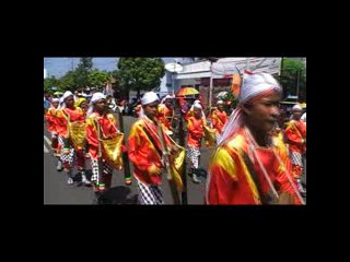 Display Traditional Dance "Tek-Tek" of Carnival Freedom Day Indonesian