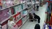 'Possessed' woman drops to knees and lets out blood-curdling scream as supermarket shoppers calm her