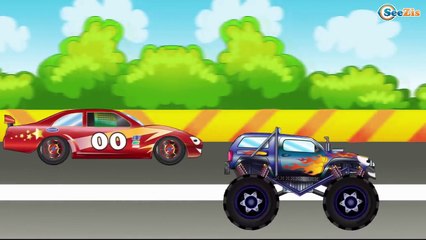 ✔ Akıllı arabalar — Yarış arabası, Ekskavatör, Monster Truck / Çocuklar için çizgi filmleri ✔