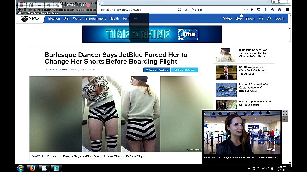 Burlesque Dancer Says JetBlue Forced Her to Change Her Shorts Before Boarding Flight