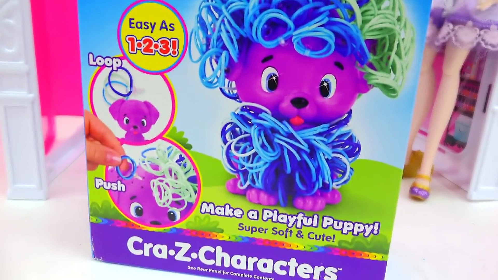 CraZLoom Cra Z Art 3D Puppy Dog Rubber Band Loom Hair Craft Kit -  Cookieswirlc Video - Dailymotion Video