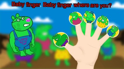 Hulk Peppa Pig Finger Family \ Nursery Rhymes and More Lyrics