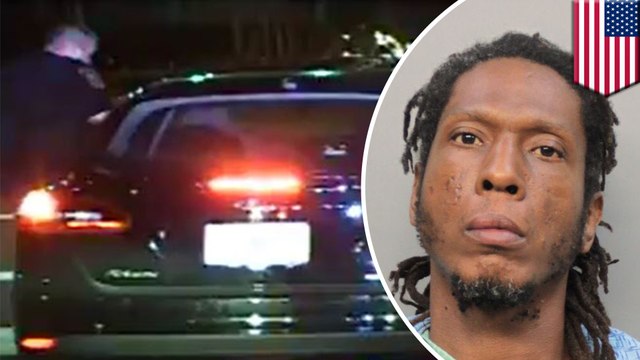 Police shootout: Florida police dashcam shows moment traffic cop barely misses being shot - TomoNews