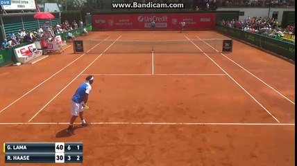 Robin Haase perd un point d'une drôle de manière, en imitant son adversaire