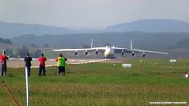 World's largest plane Antonov An-225 Mriya taking off in Zurich