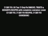 READ FREE E-books 21 DAY FIX: 30 Top 21 Day Fix SNACKS TREATS & DESSERTS RECIPES with complete