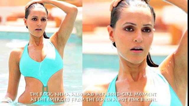 Neha Dhupia Hot Bikini Cleavage