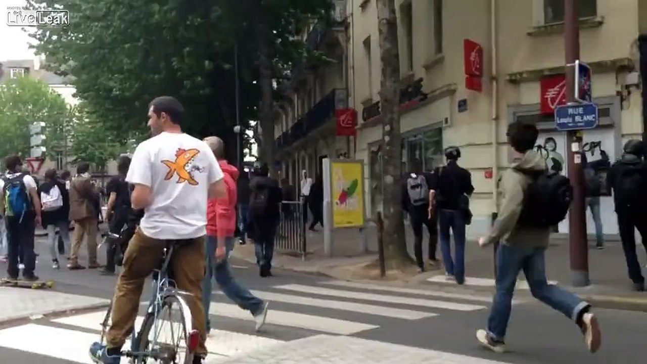 LiveLeak.com - Bank vandalized by rioters