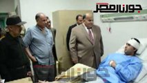 محافظ الدقهلية في زيارة للمستشفى العسكري بالمنصورة للاطمئنان علي مصاب نادي المحامين