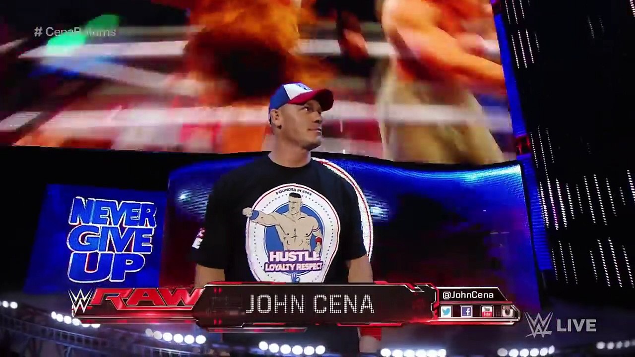 John Cena returns to WWE and officially enters WWE's New Era- Raw 2016