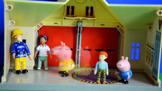 Fireman Sam Episode Peppa Pig Play Doh Sleepover George Pig At Fire Station Kids Story