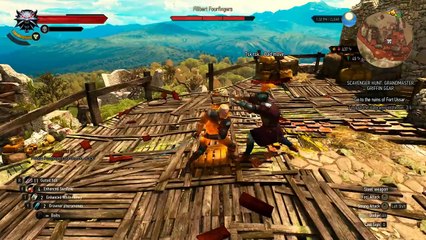 The Witcher 3 Wild Hunt - Blood and Wine - Filibert Fourfingers  Boss Fight [Death March]