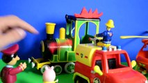 Fireman Sam Episode Greendale Train Fire Peppa pig Fire Engine Play doh Full Story1