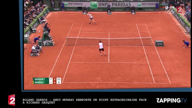 Roland Garros : Andy Murray remporte un point extraordinaire face à Richard Gasquet (vidéo)
