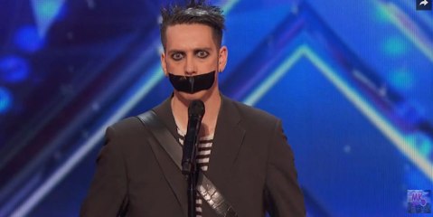 Tape Face Strange Act Leaves the Audience Speechless America's Got Talent 2016 Auditions