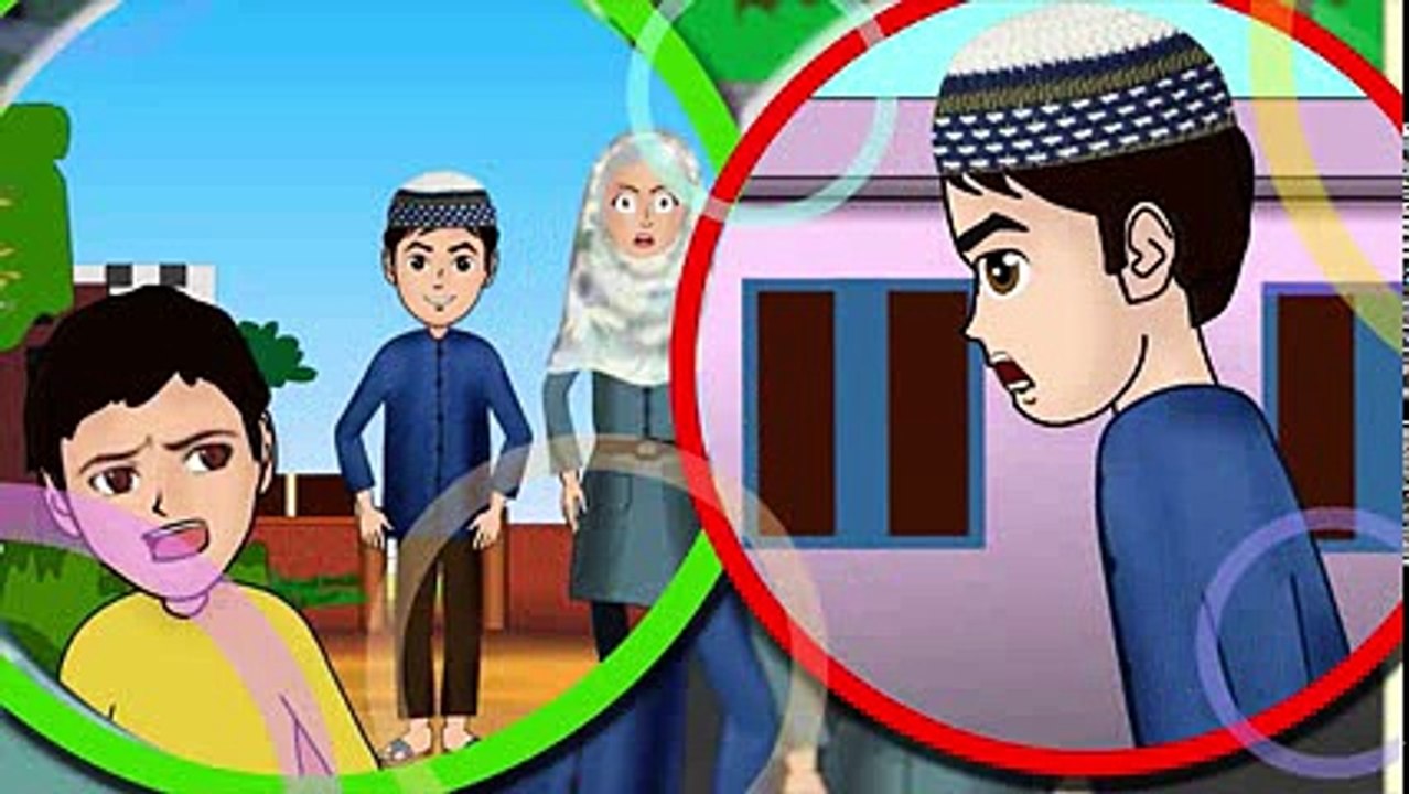 Washing hands & forgot Bismillah Abdul Bari Islamic cartoon Hindi Urdu -