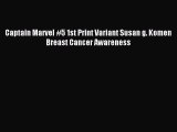 Read Captain Marvel #5 1st Print Variant Susan g. Komen Breast Cancer Awareness PDF Online