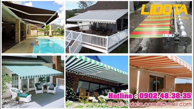 Làm mái bạt xếp quận 1 lắp mái bạt kéo lượn sóng Lh : O9O9.69.55.OO