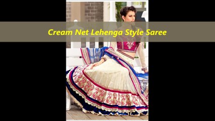 Cream Color Sarees by nikvik.com