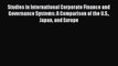 Popular book Studies in International Corporate Finance and Governance Systems: A Comparison