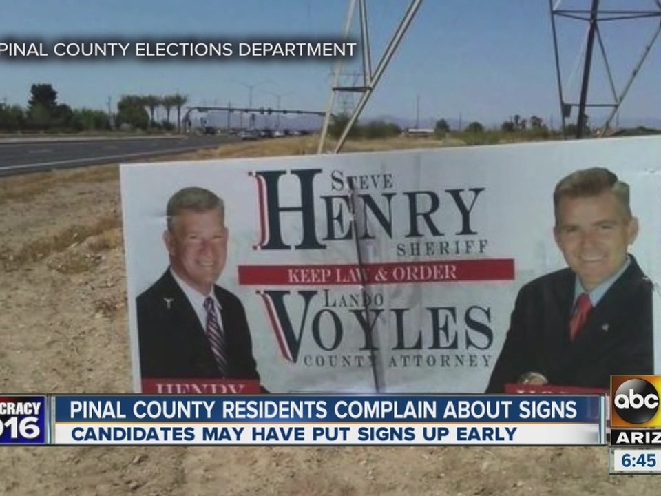 Early campaign signs irritate Pinal County residents