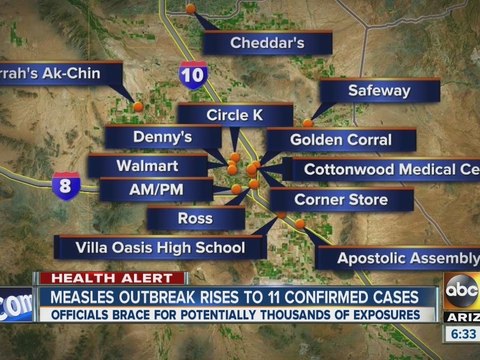 Measles outbreak rises to 11 cases