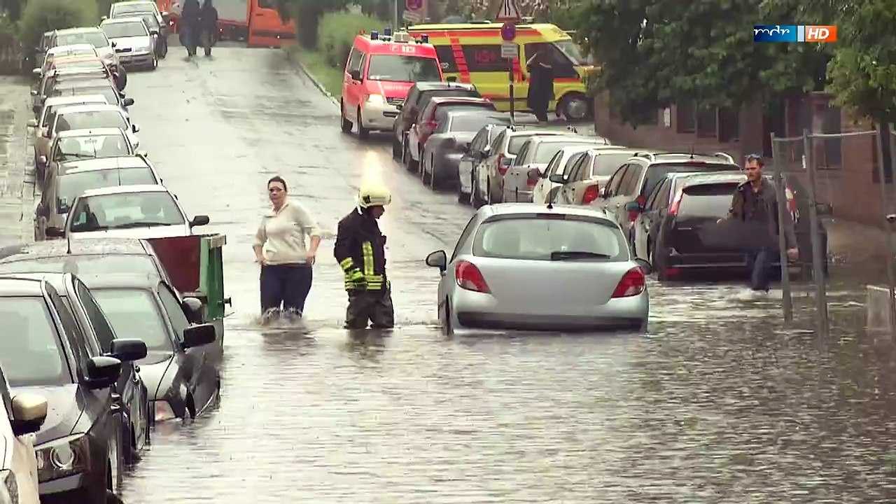 Heftige Regenfälle in Leipzig