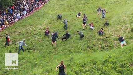Chasing cheese down a hill is the ideal bank holiday celebration