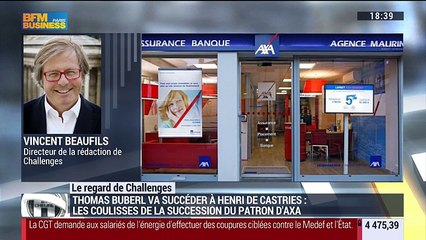Le regard de Challenges: Nicolas Moreau démissionne d’Axa - 01/06