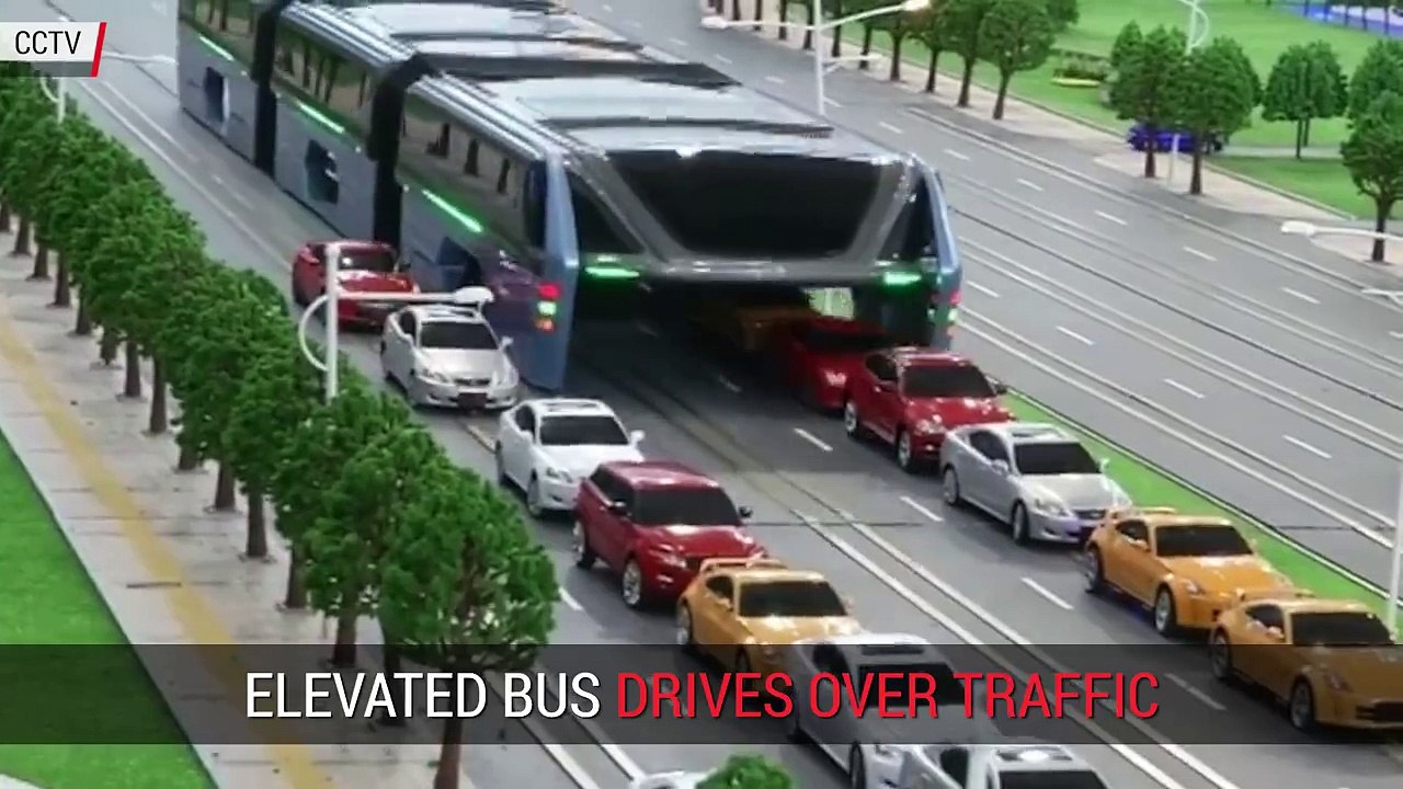 Elevated Bus | Drives over Traffic | China new future bus concept