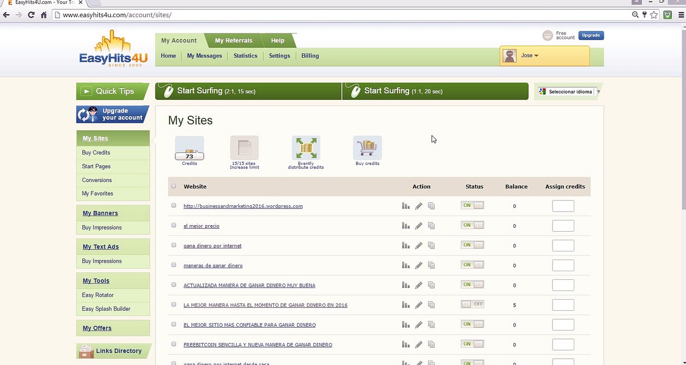 easyhits4u gana referidos