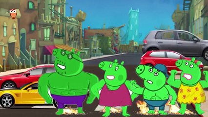 Mickey Mouse Hulk vs Peppa Pig Iron Man Family Finger Nursery Rhymes Lyrics