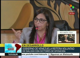Rodríguez: La oposición en Venezuela pretende derrocar al Pdte. Maduro