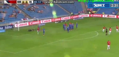Half Time Goals - Norway 2-1 Iceland 01-05-2016