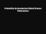 READbookProbability: An Introduction (Oxford Science Publications)READONLINE