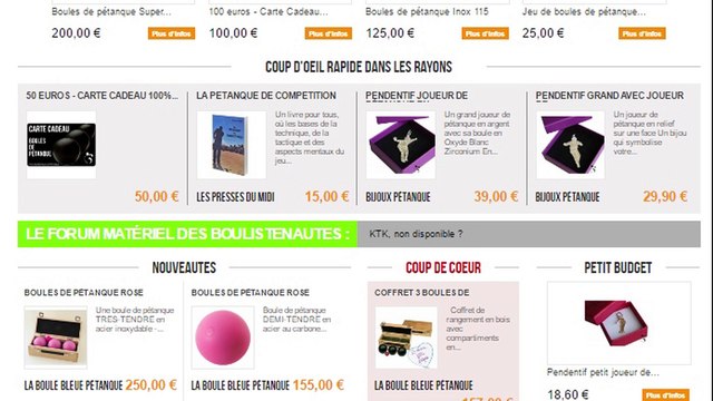 Boulistenaute c'est aussi une boutique 100% Pétanque