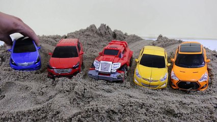 Hello Carbot sand play 카봇 모래놀이 호크 프론 에이스 스카이 트루