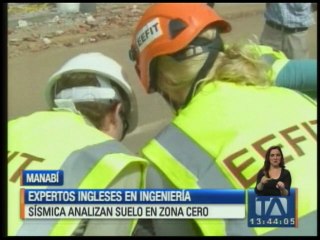 Ingleses analizan el suelo en zona cero de Manta y Portoviejo