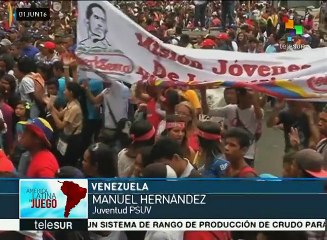 下载视频: Jóvenes venezolanos marchan en contra del injerencismo de la OEA