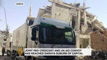 Download Video: UN delivers aid to besieged Syrian towns