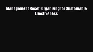 READbookManagement Reset: Organizing for Sustainable EffectivenessREADONLINE