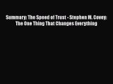 READbookSummary: The Speed of Trust - Stephen M. Covey: The One Thing That Changes EverythingFREEBOOOKONLINE