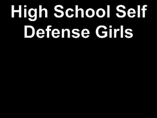 High School Self Defense Girls Striking, Kneeing, and Shredding