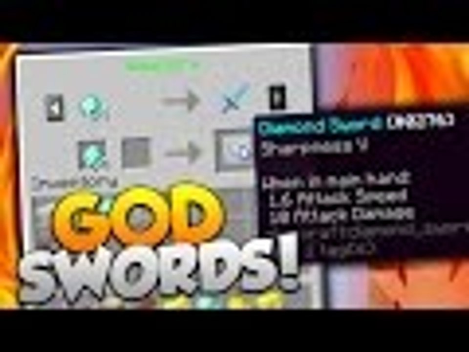 Minecraft GOD SWORDS MOD!  OVERPOWERED MINECRAFT SWORDS WITH