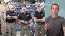 رواد فيسبوك يتابعون محادثة زوكربيرغ مع رواد المحطة الفضائية