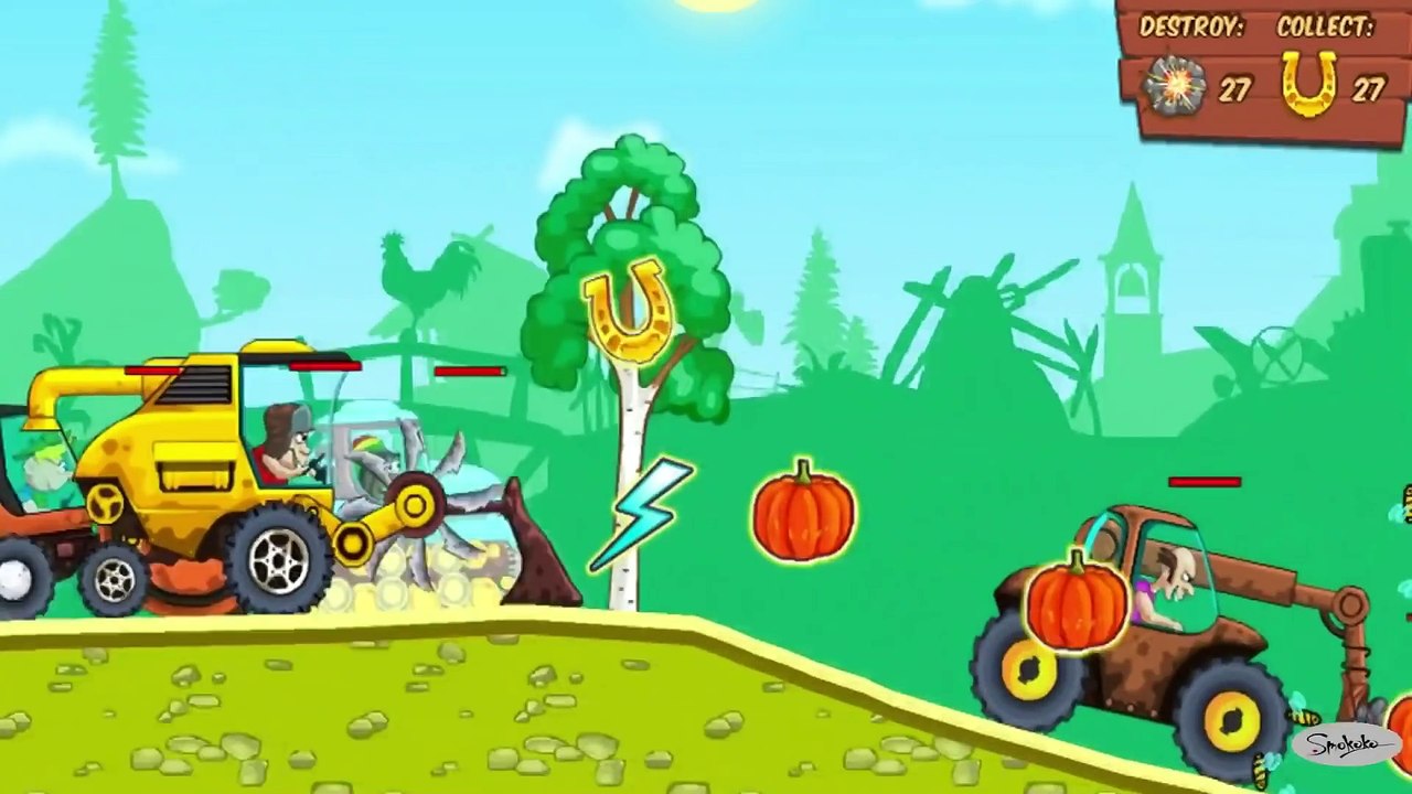 Cars cartoons. Crazy Racers. Race with hurdles on dirt road. Learning for children. Tiki Taki Games