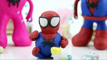 Peppa Pig Family Crying! Spiderman Play Doh Stop Motion Peppa Pig Stop Motion Play Doh!