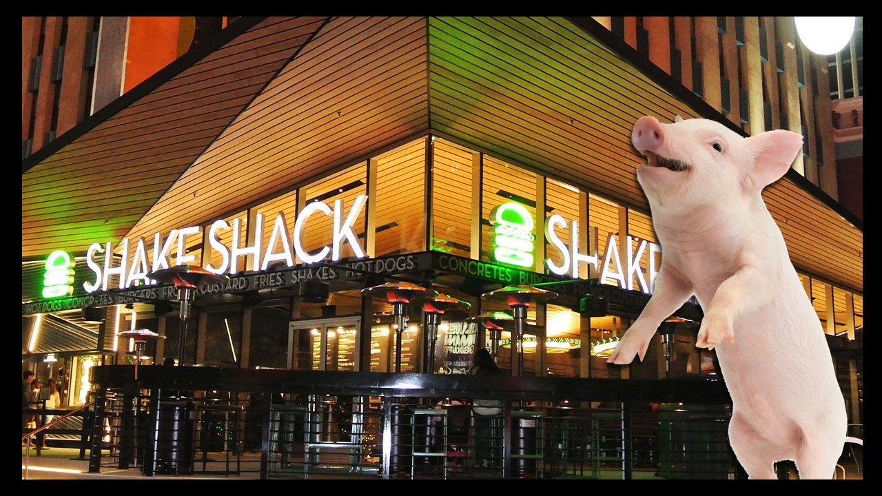 A Shake Shack Burger with PORK RINDS ON IT?! - Food Feeder