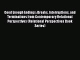 Read Good Enough Endings: Breaks Interruptions and Terminations from Contemporary Relational