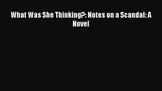 Read What Was She Thinking?: Notes on a Scandal: A Novel PDF Free